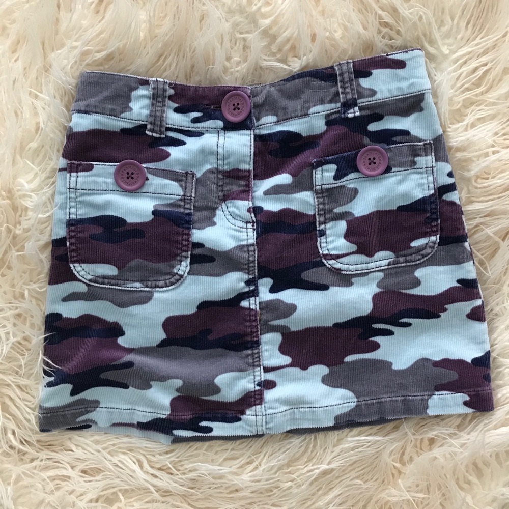 Mini Boden Corduroy Camo Skirt Size 11/12